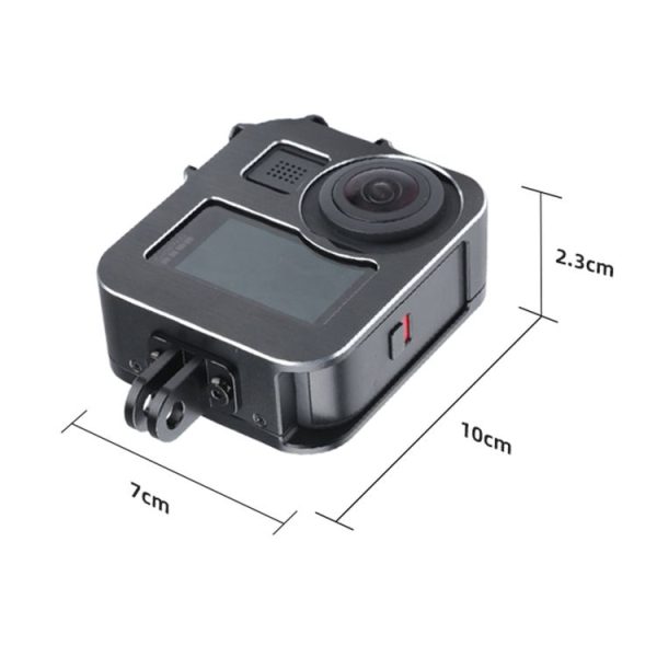 Dual Cold Shoes CNC Aluminum Alloy Frame Cage for GoPro Max (Black) - Image 7