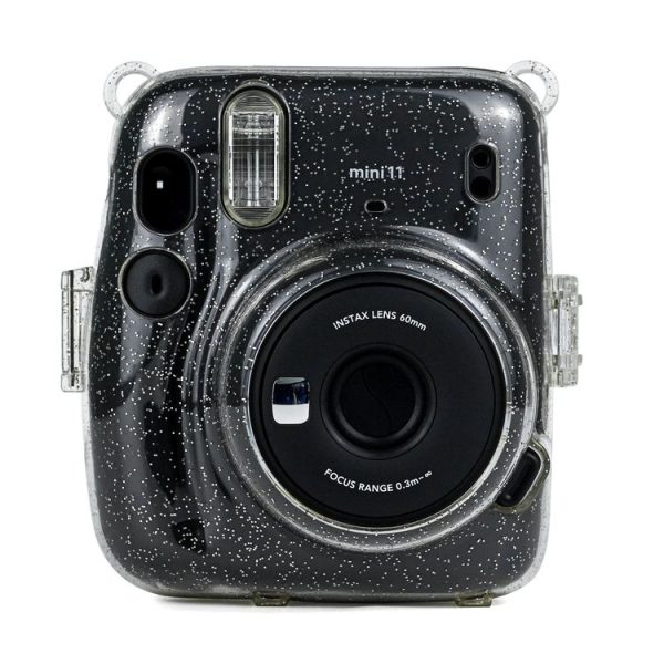 Glitter Power Crystal Case with Strap for FUJIFILM Instax mini 11 (Transparent) - Image 3