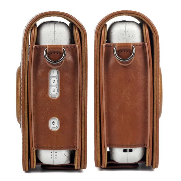 Full Body Camera Retro PU Leather Case Bag with Strap for FUJIFILM instax mini Liplay (Brown) - Image 6