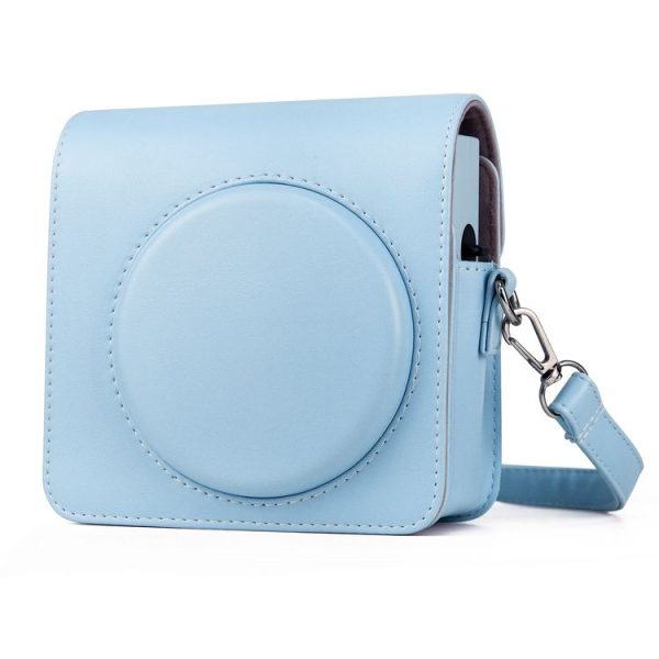 Full Body PU Leather Case Camera Bag with Strap for FUJIFILM instax Square SQ1 (Blue) - Image 2