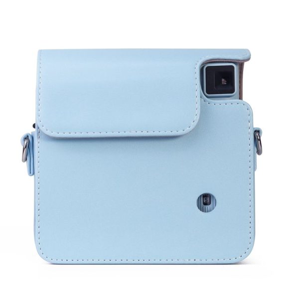 Full Body PU Leather Case Camera Bag with Strap for FUJIFILM instax Square SQ1 (Blue) - Image 3