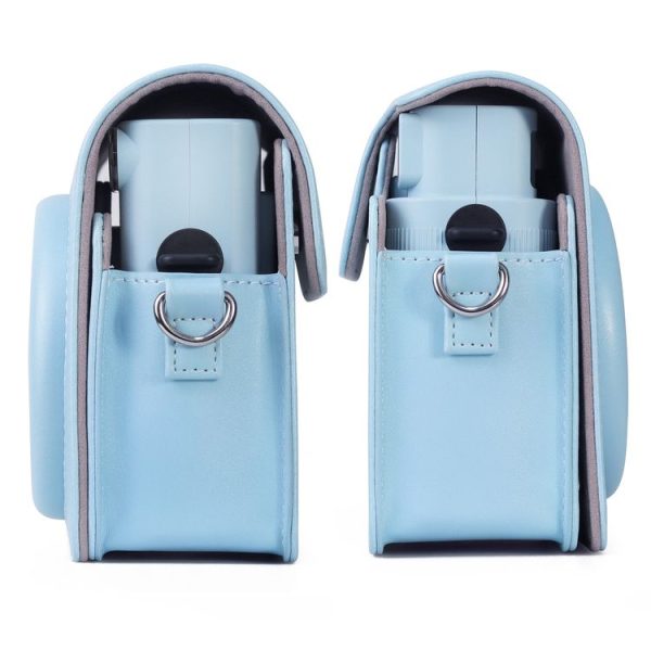 Full Body PU Leather Case Camera Bag with Strap for FUJIFILM instax Square SQ1 (Blue) - Image 5