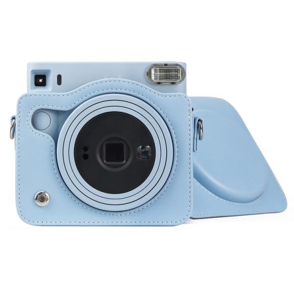 Full Body PU Leather Case Camera Bag with Strap for FUJIFILM instax Square SQ1 (Blue) - Image 6