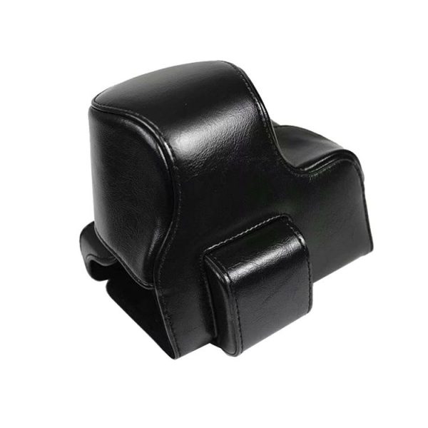 PU Leather Camera Full Body Case Bag with Strap for FUJIFILM X-S10 (15-55mm Lens) (Black) - Image 3