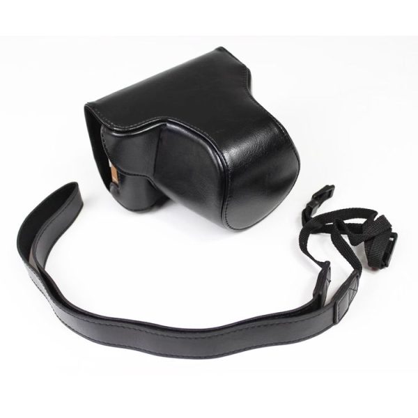 PU Leather Camera Full Body Case Bag with Strap for FUJIFILM X-A7 / X-A20 (15-55mm Lens) (Black) - Image 2