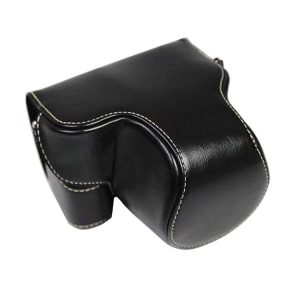 Full Body Camera PU Leather Case Bag for Sony LCE-7C / Alpha 7C / A7C 28-60mm / 40.5mm Lens (Black)