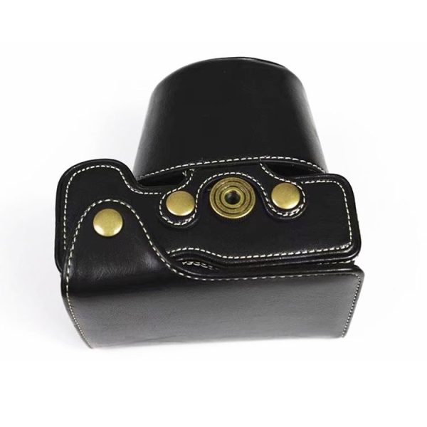 Full Body Camera PU Leather Case Bag for Sony LCE-7C / Alpha 7C / A7C 28-60mm / 40.5mm Lens (Black) - Image 2