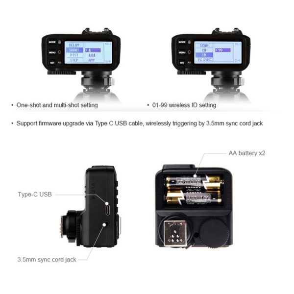 Godox X2T-F E-TTL II Bluetooth Wireless Flash Trigger for FUJIFILM (Black) - Image 8
