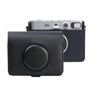 Retro Full Body Camera PU Leather Case Bag with Strap for FUJIFILM instax mini Evo (Black)