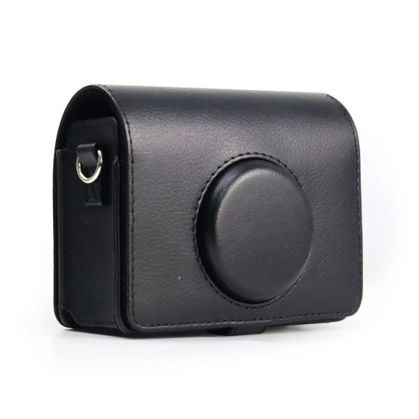 Retro Full Body Camera PU Leather Case Bag with Strap for FUJIFILM instax mini Evo (Black) - Image 3