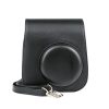 Solid Color Full Body Camera Leather Case Bag with Strap for FUJIFILM Instax mini 11 (Black) - Image 2