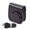 Solid Color Full Body Camera Leather Case Bag with Strap for FUJIFILM Instax mini 11 (Black) - Image 4