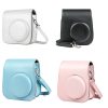 Solid Color Full Body Camera Leather Case Bag with Strap for FUJIFILM Instax mini 11 (Black) - Image 6