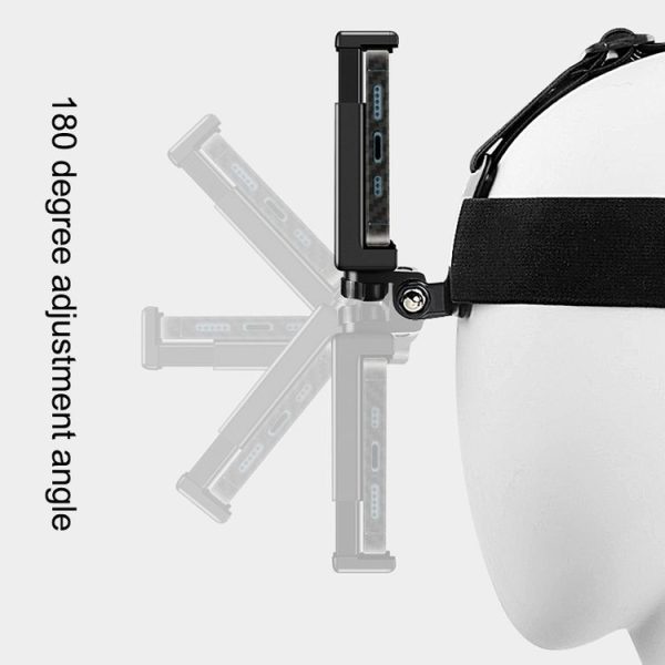 Elastic Mount Belt Adjustable Head Strap with Phone Clamp & Screw & S-type Adapter for GoPro HERO10 Black / HERO9 Black / 8 / 7 / 6 / 5, Xiaoyi and Other Action Cameras, Smarphones (Black) - Image 6