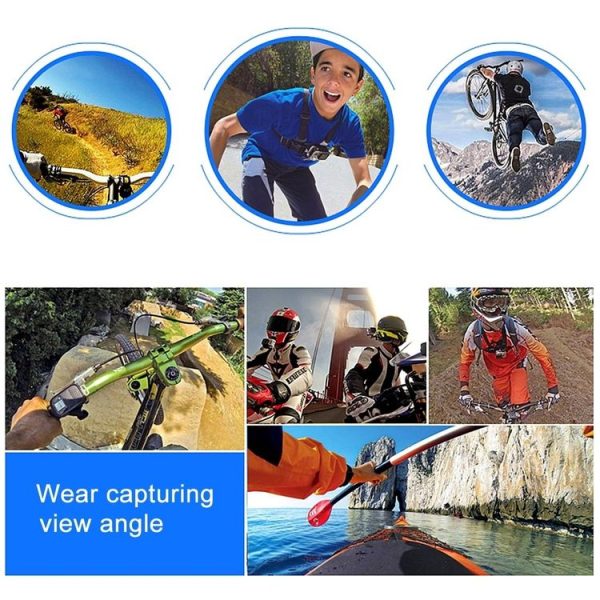 Adjustable Body Mount Belt Chest Strap with Phone Clamp & S-type Adapter & J Hook Mount & Long Screw for GoPro, Insta360, DJI and Other Action Cameras, Smartphones (Black) - Image 7