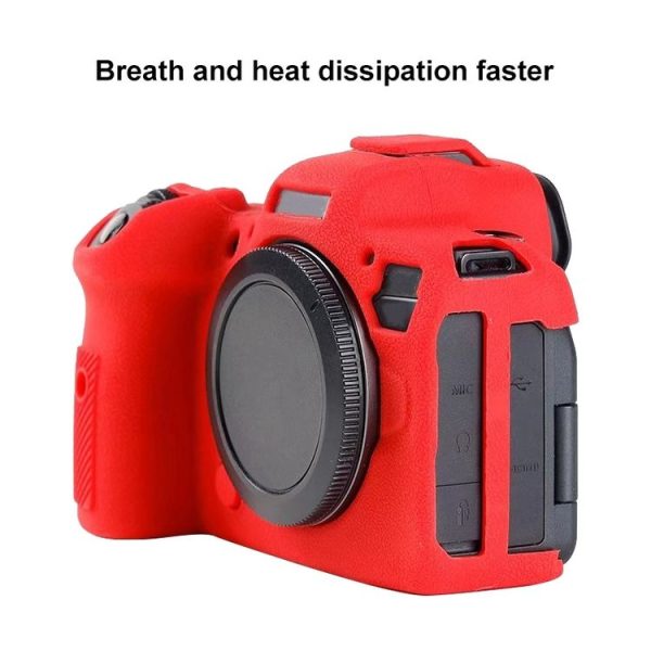 Canon EOS R6 Litchi Texure Soft Silicone Case (Black) - Image 5