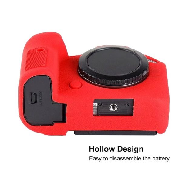 Canon EOS R6 Litchi Texure Soft Silicone Case (Black) - Image 6