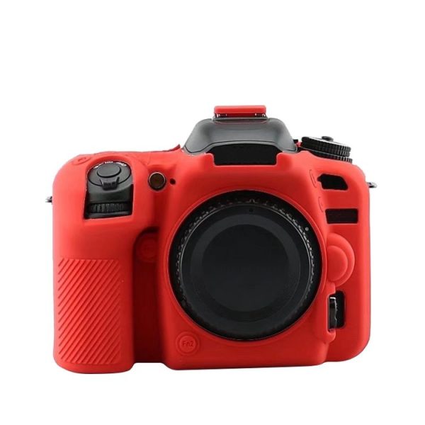 Soft Silicone Protective Case for Nikon D7500 (Red) - Image 2