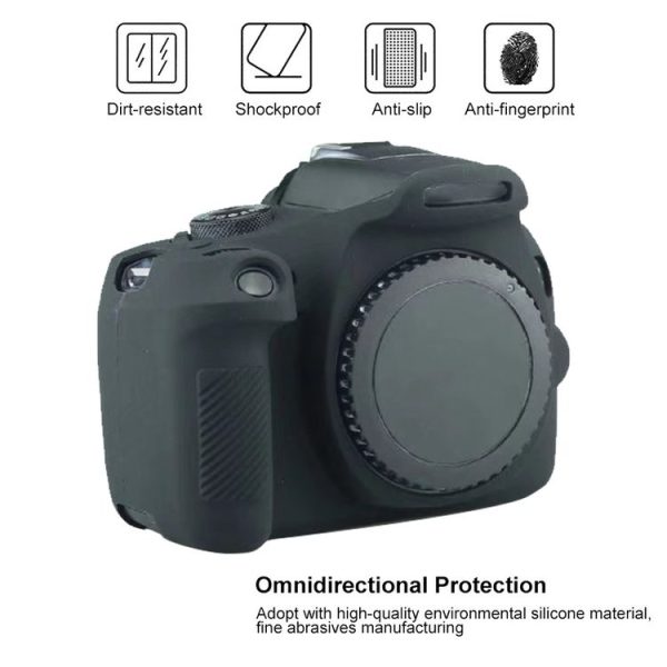 Soft Silicone Protective Case for Canon EOS 2000D (Black) - Image 4
