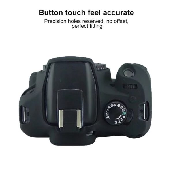 Soft Silicone Protective Case for Canon EOS 2000D (Black) - Image 5