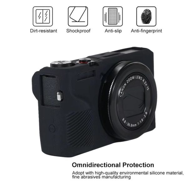 Canon PowerShot G7 X Mark III / G7X III / G7X3 Soft Silicone Protective Case (Black) - Image 4