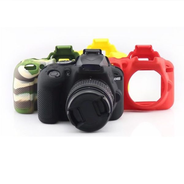Soft Silicone Protective Case for Nikon D3400 / D3300 (Red) - Image 2