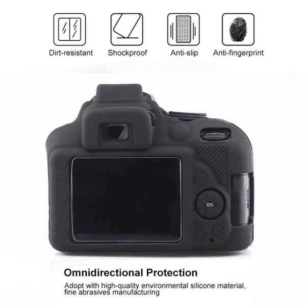Soft Silicone Protective Case for Nikon D3400 / D3300 (Red) - Image 3