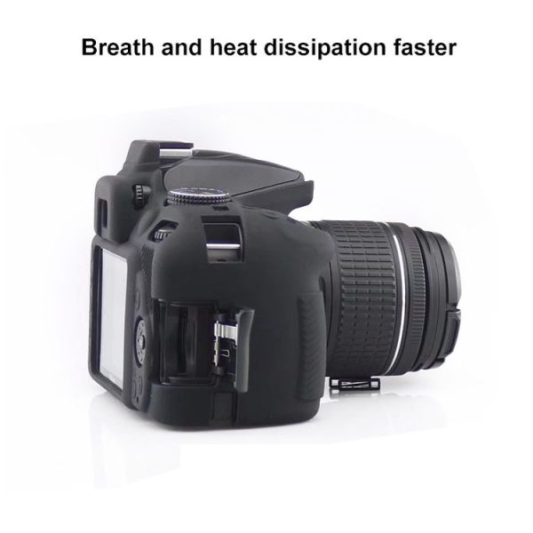 Soft Silicone Protective Case for Nikon D3400 / D3300 (Red) - Image 5