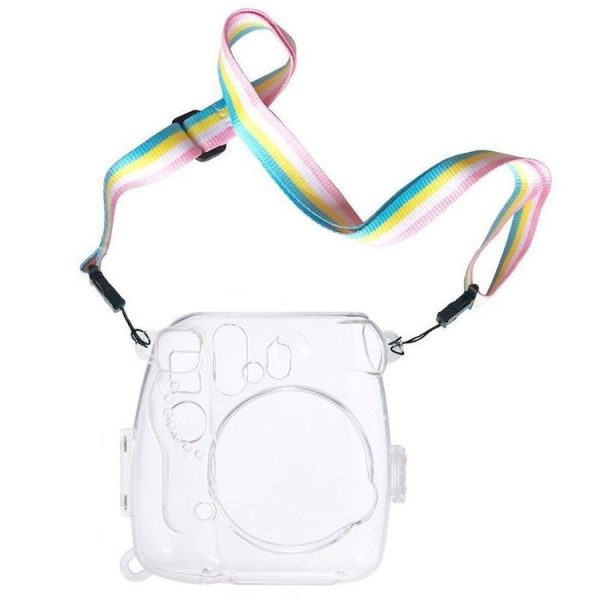 Protective Crystal Shell Case with Strap for FUJIFILM instax mini 9 / mini 8+ / mini 8 (Transparent) - Image 2