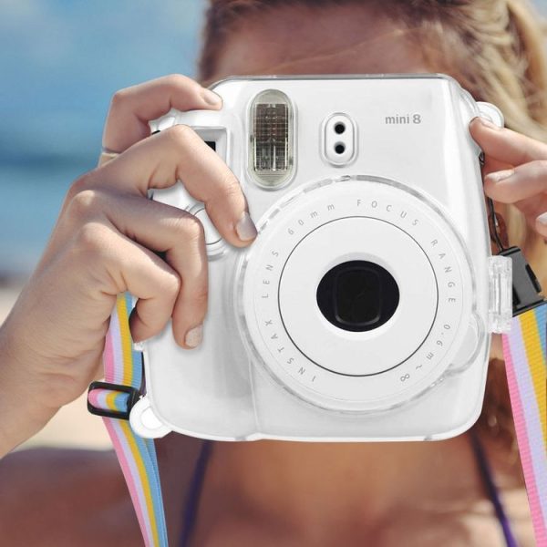 Protective Crystal Shell Case with Strap for FUJIFILM instax mini 9 / mini 8+ / mini 8 (Transparent) - Image 9