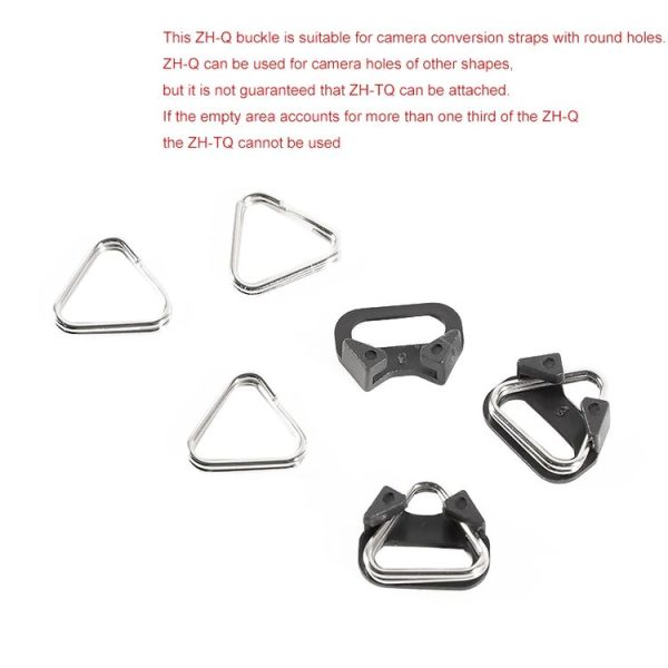 10 PCS BEXIN ZH-TQ Camera Shoulder Strap Split Triangle Ring Hook with Bracket - Image 3