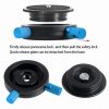 BEXIN QR-02 360 Degree Rotation Quick Release Head Camera Tripod Base Plate (Black) - Image 4