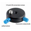 BEXIN QR-02 360 Degree Rotation Quick Release Head Camera Tripod Base Plate (Black) - Image 5