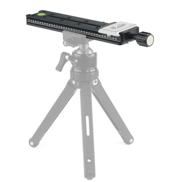 NNR200 Multi-Purpose 200mm Nodal Rail Slide Plate QR Clamp Macro Panoramic Bracket (Black)