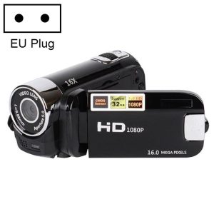 16X Digital Zoom HD 16 Million Pixel Home Travel DV Camera, EU Plug (Black)