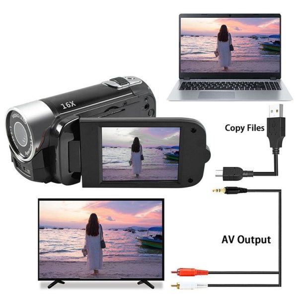 16X Digital Zoom HD 16 Million Pixel Home Travel DV Camera, EU Plug (Black) - Image 5