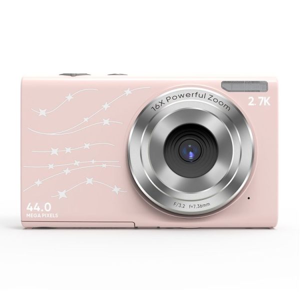 DC402 2.4 inch 44MP 16X Zoom 1080P Full HD Digital Camera Children Card Camera, EU Plug (Pink) - Image 2