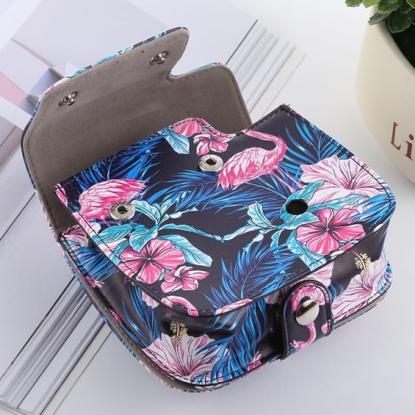 Flamingo Pattern Full Body Camera PU Leather Case Bag with Strap for FUJIFILM instax mini 9 / mini 8+ / mini 8 - Image 4