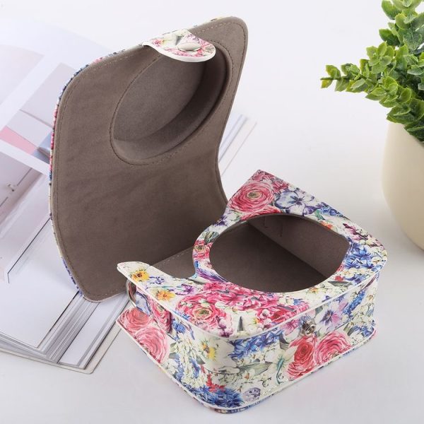 Rose Pattern Full Body Camera PU Leather Case Bag with Strap for FUJIFILM instax mini 9 / mini 8+ / mini 8 - Image 4