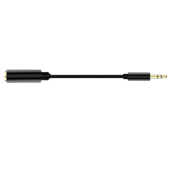 5 PCS 13cm Metal 3.5mm Audio 4 Pole Female to 3 Pole Male Microphone Adapter Cable (Black) - Image 2