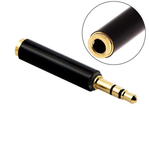 5 PCS 3.5mm Audio 4 Pole Female to 3 Pole Male Microphone Adapter (Black) - Image 3