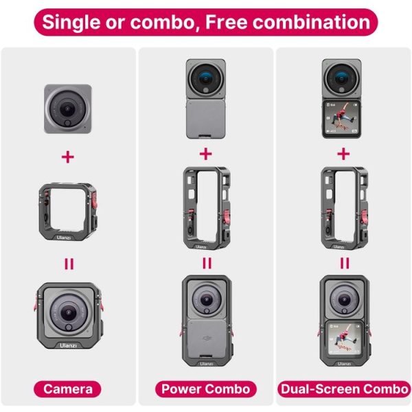 Ulanzi Dual Modes Switch Magnetic Aluminum Alloy Cage Frame for DJI Action 2 - Image 6