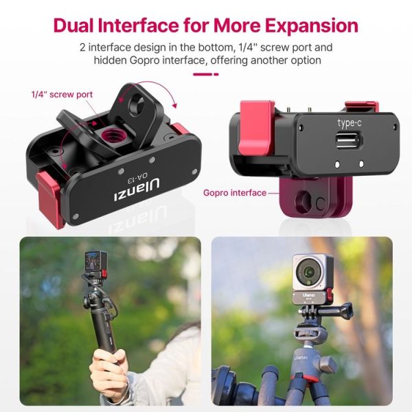 Ulanzi OA-13 Magnetic Charging Folding Base Adapter for DJI Action 2 - Image 6