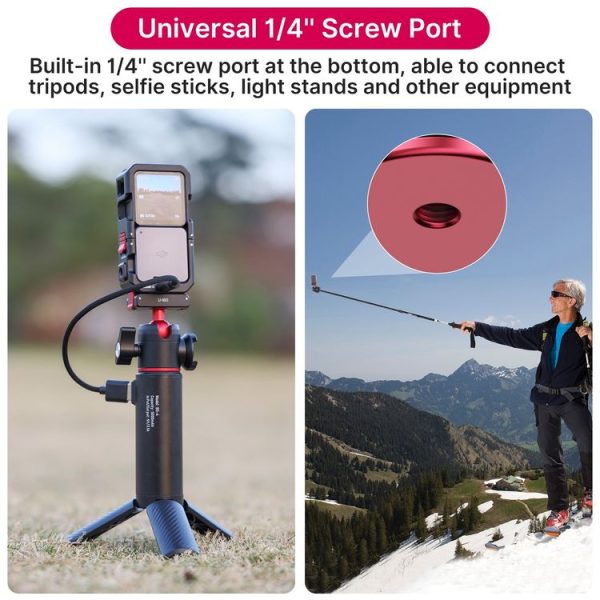Ulanzi U-180 Magnetic Ball Head Cold Shoe Metal Adapter Mount for DJI Action 2 - Image 4