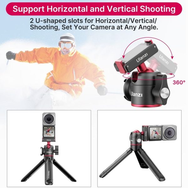 Ulanzi U-180 Magnetic Ball Head Cold Shoe Metal Adapter Mount for DJI Action 2 - Image 5