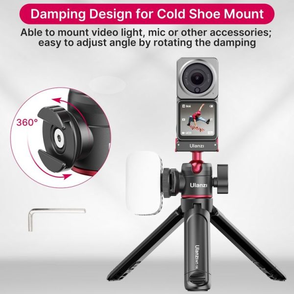 Ulanzi U-180 Magnetic Ball Head Cold Shoe Metal Adapter Mount for DJI Action 2 - Image 6