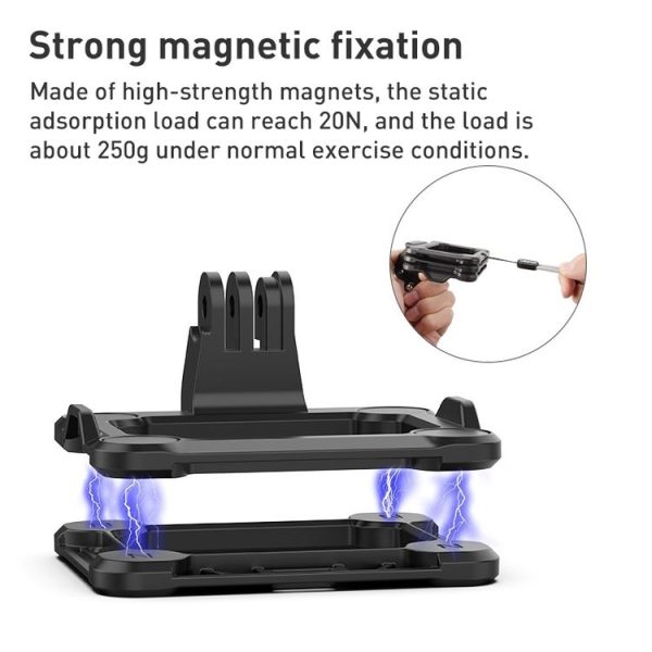 Ulanzi GP-16 Magnetic Action Camera Mount Quick Release Base For GoPro HERO10 Black / 9 Black / 8 Black - Image 4