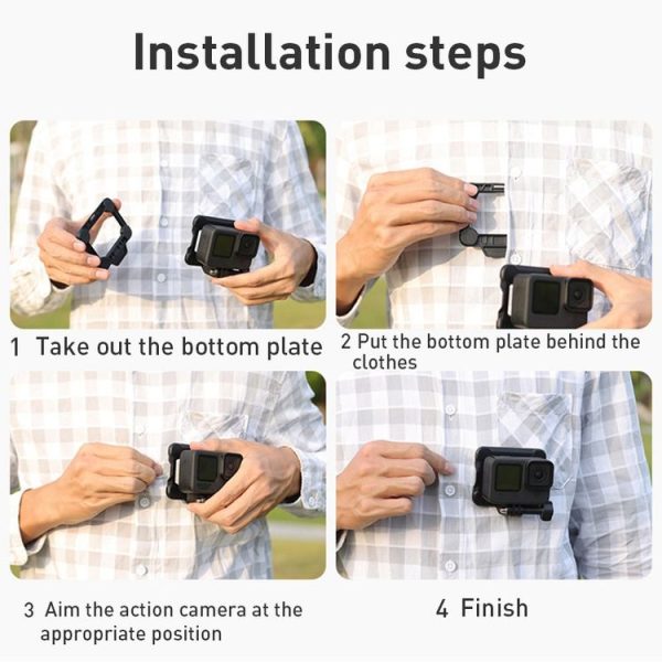 Ulanzi GP-16 Magnetic Action Camera Mount Quick Release Base For GoPro HERO10 Black / 9 Black / 8 Black - Image 6
