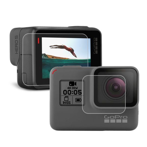 GoPro HERO7 Black / 7 White / 7 Silver / 6 / 5 Camera Lens Protective Film + LCD Display Screen Protector - Image 2