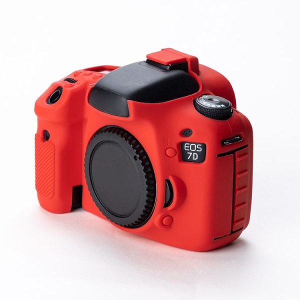 Soft Silicone Protective Case for Canon EOS 7D (Red) - Image 2